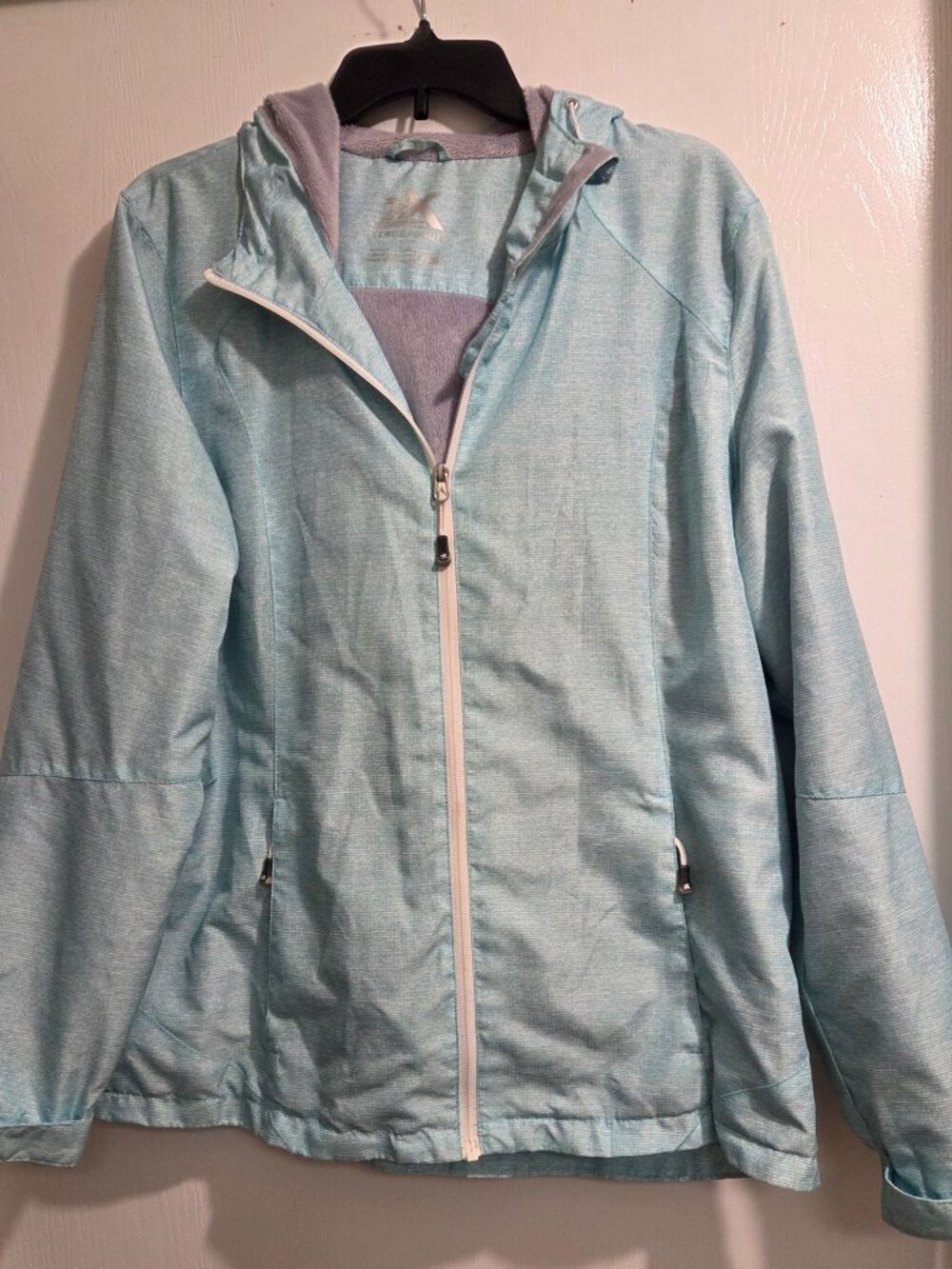 ZeroXposur Lightweight Hooded Jacket Heather Blue Aqua XL